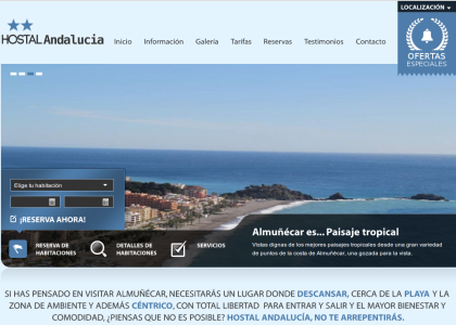 diseño web hostal andalucia
